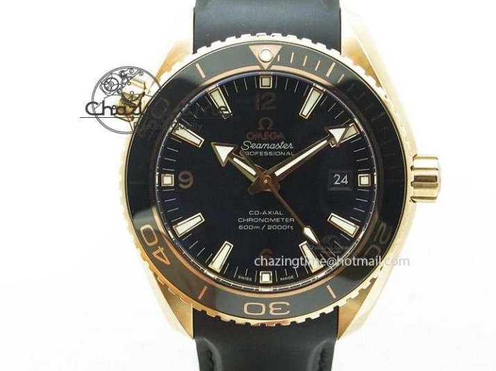 1229 Planet Ocean GMT 42mm V6F 1:1 Best Edition Blue Bezel Orange Numbers On SS Bracelet A Compact 8254